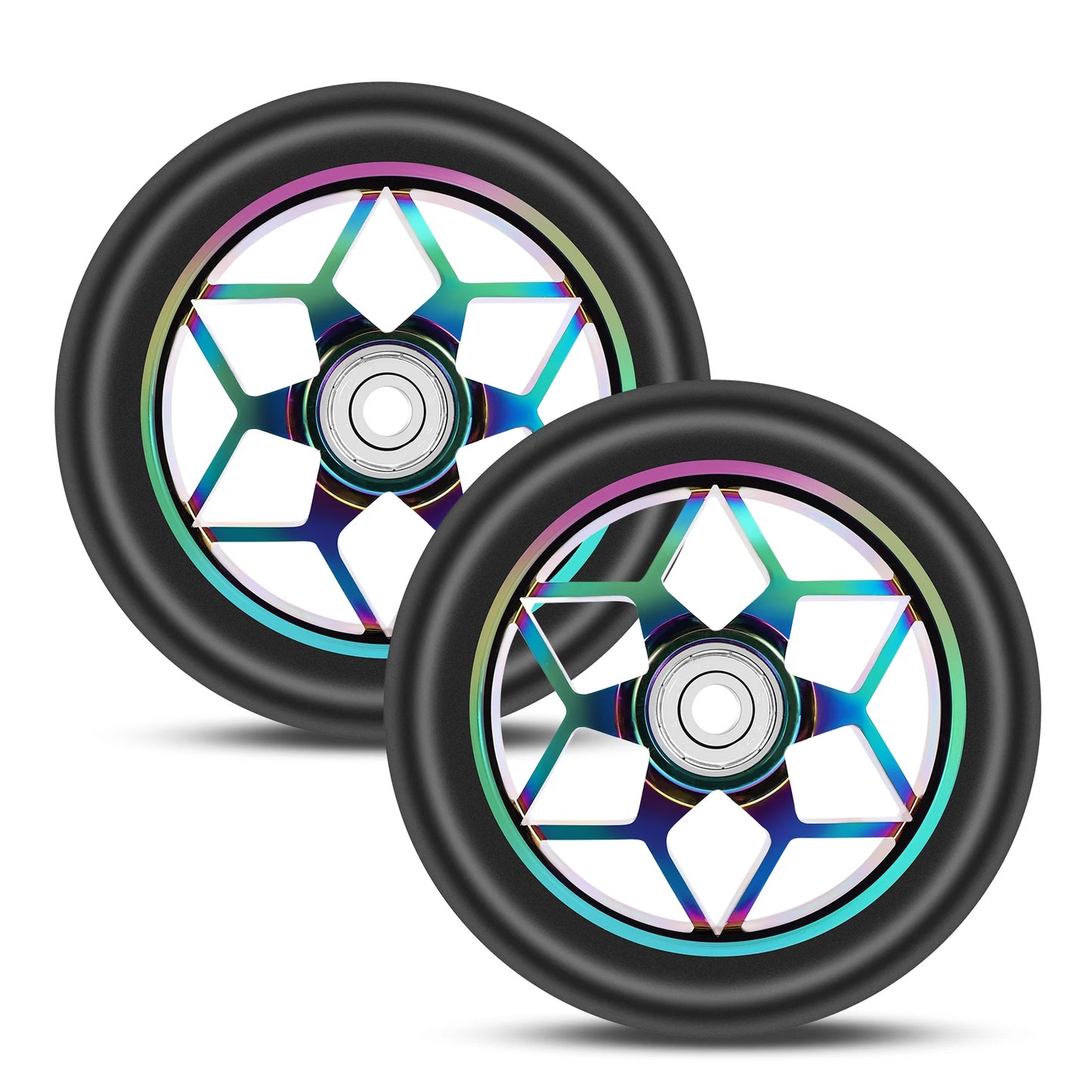 2 Roues motif losange néochrome